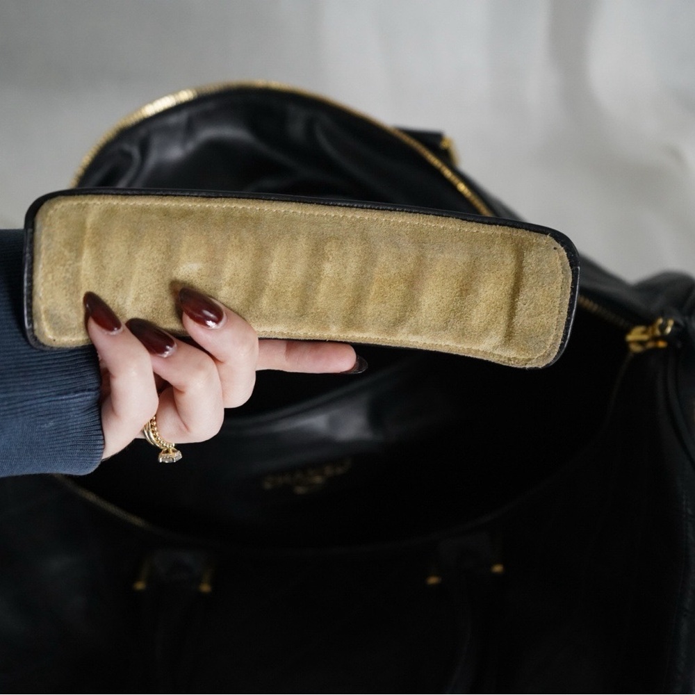 Chanel Black Quilted Lambskin Boston Duffle Bag - Picture 9 of 13
